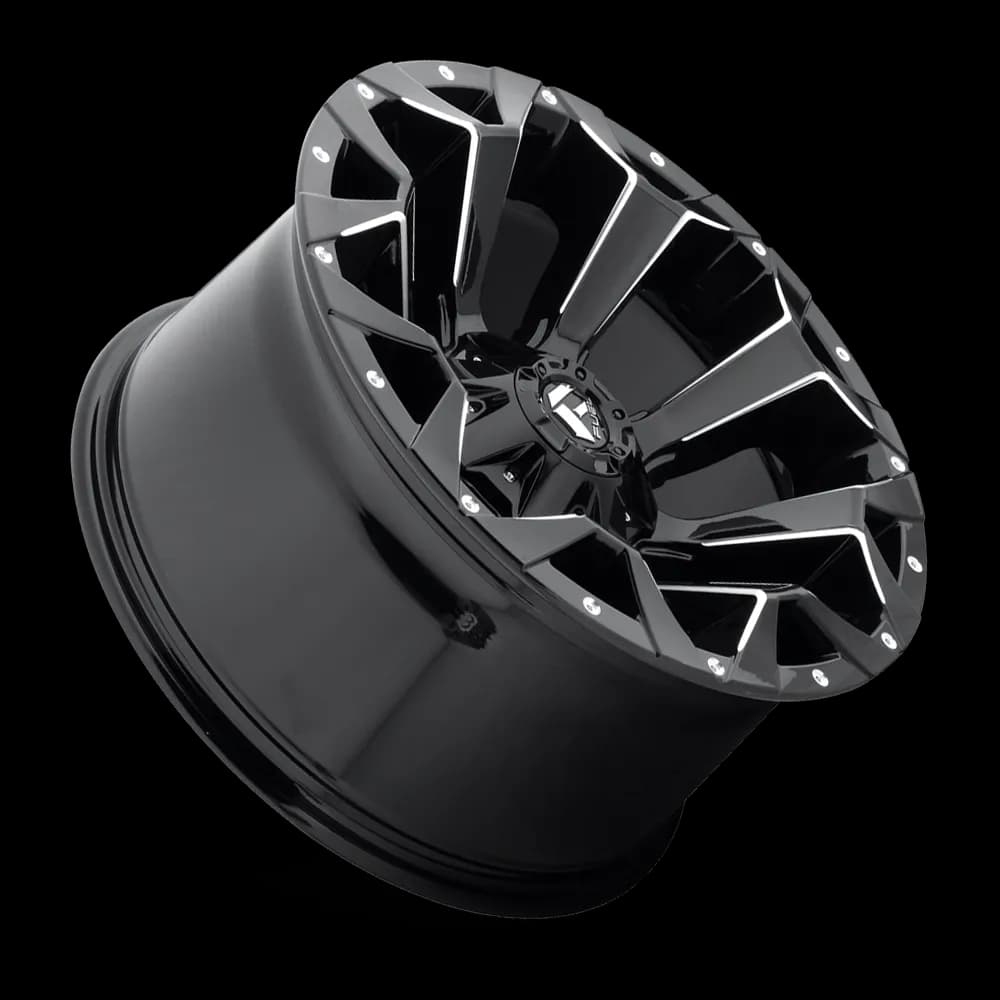 Aluminum Wheels 20X10 Assault D546 5 On 114.3/5 On 127 Matte Black/Milled 78.1 Bore -18 Offset 8 Spoke 49 Lbs Fuel Off Road Wheels