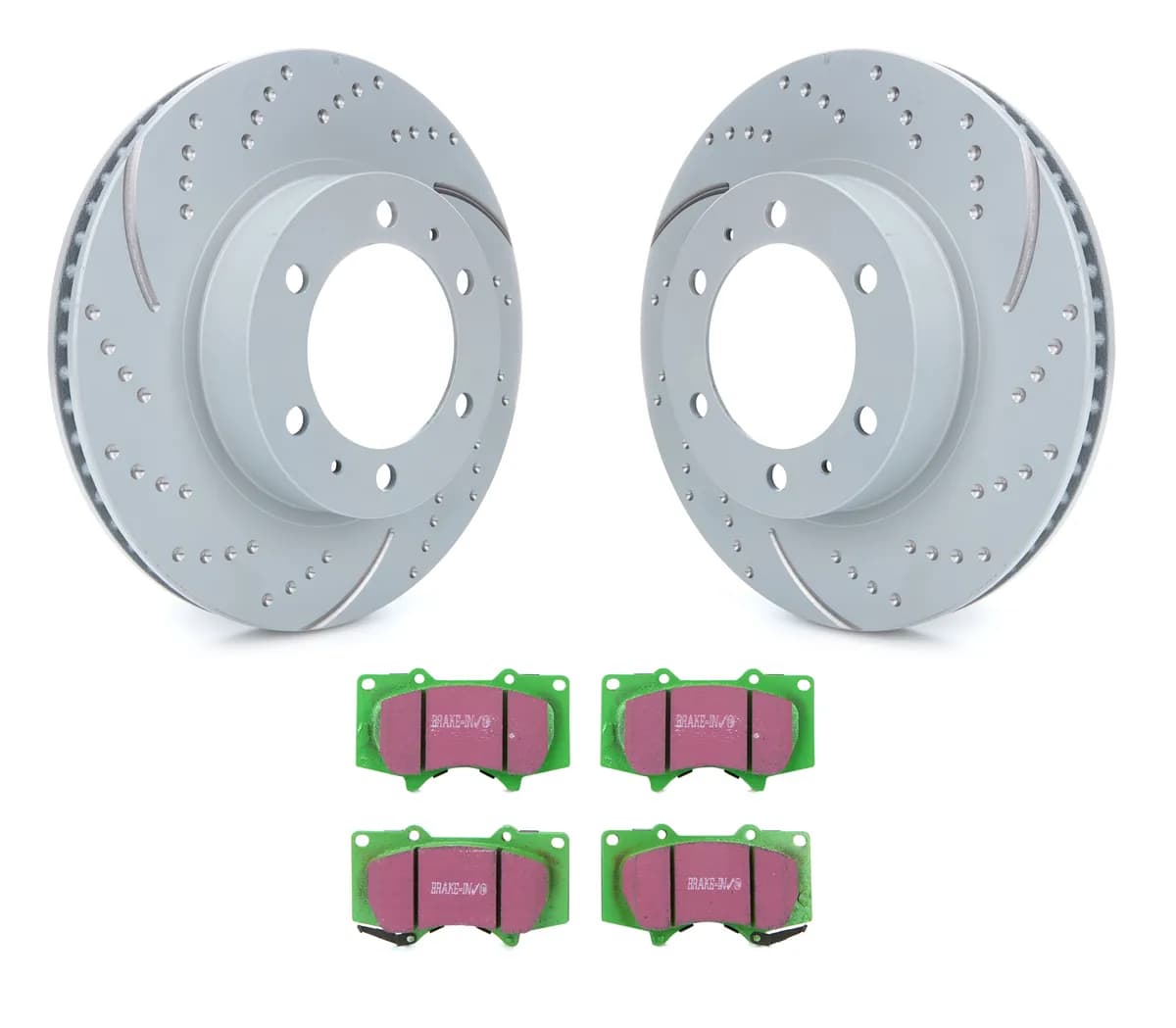 S3 Front Kits Greenstuff 6000 and GD Rotors Truck AND SUV type Save 15 over cost of buying separate parts with this quality pad and rotor kit which includes pads rotors and caliper lube. If you desire a modest brake improvement for normal speeds on any