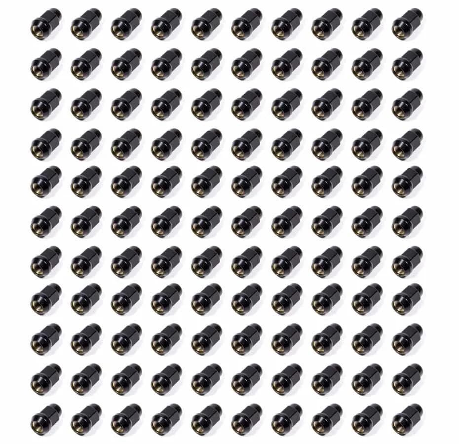 Acorn Bulge Lug Nut 3/4" Hex 1/2"-20 Black Bulk 41188BC
