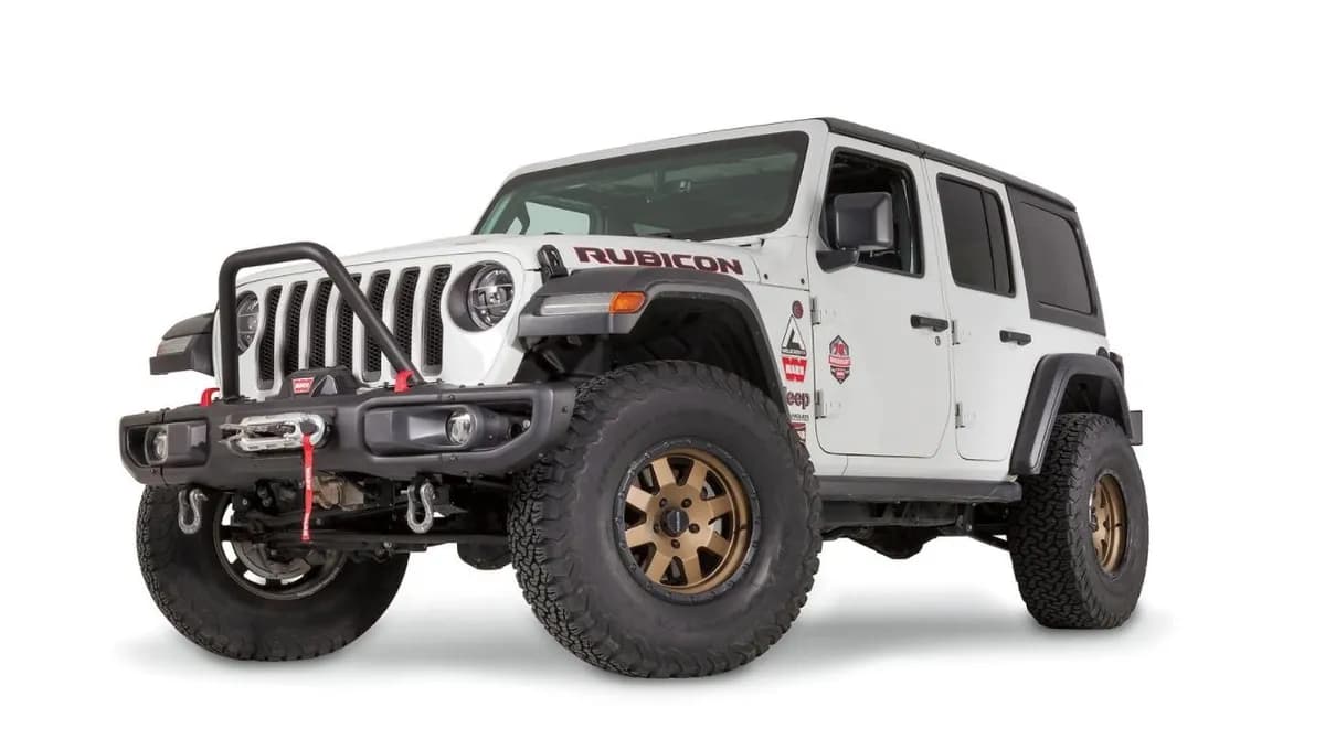 WARN - Stinger-Height; For Factory Optional Bumper; Powder Coated; Black; Without Brush Guard; Without Skid Plate; Without Step Plate