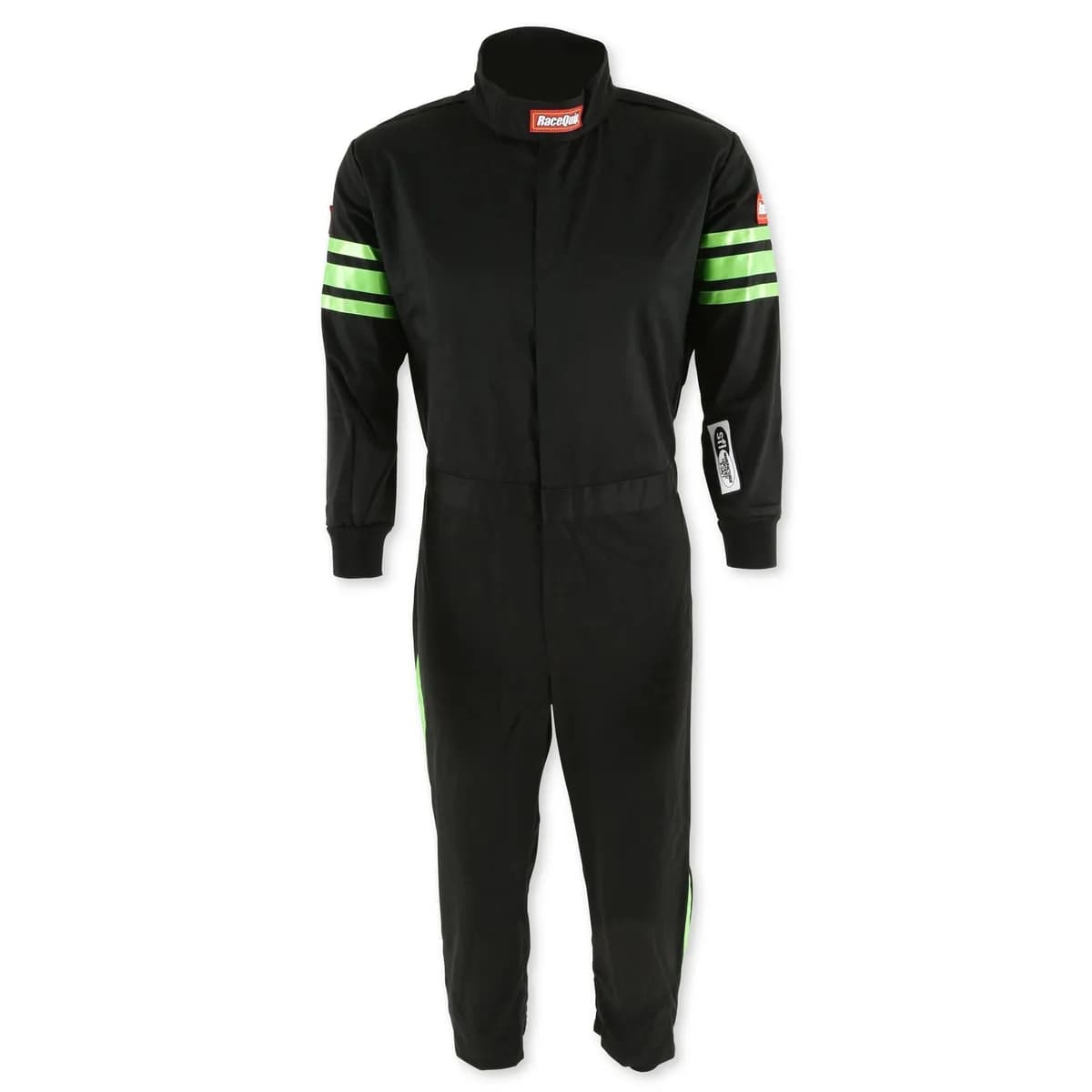 One Piece Single Layer Racing Driver Fire Suit Sfi 3.2a 1 Green Trim Youth Xsma