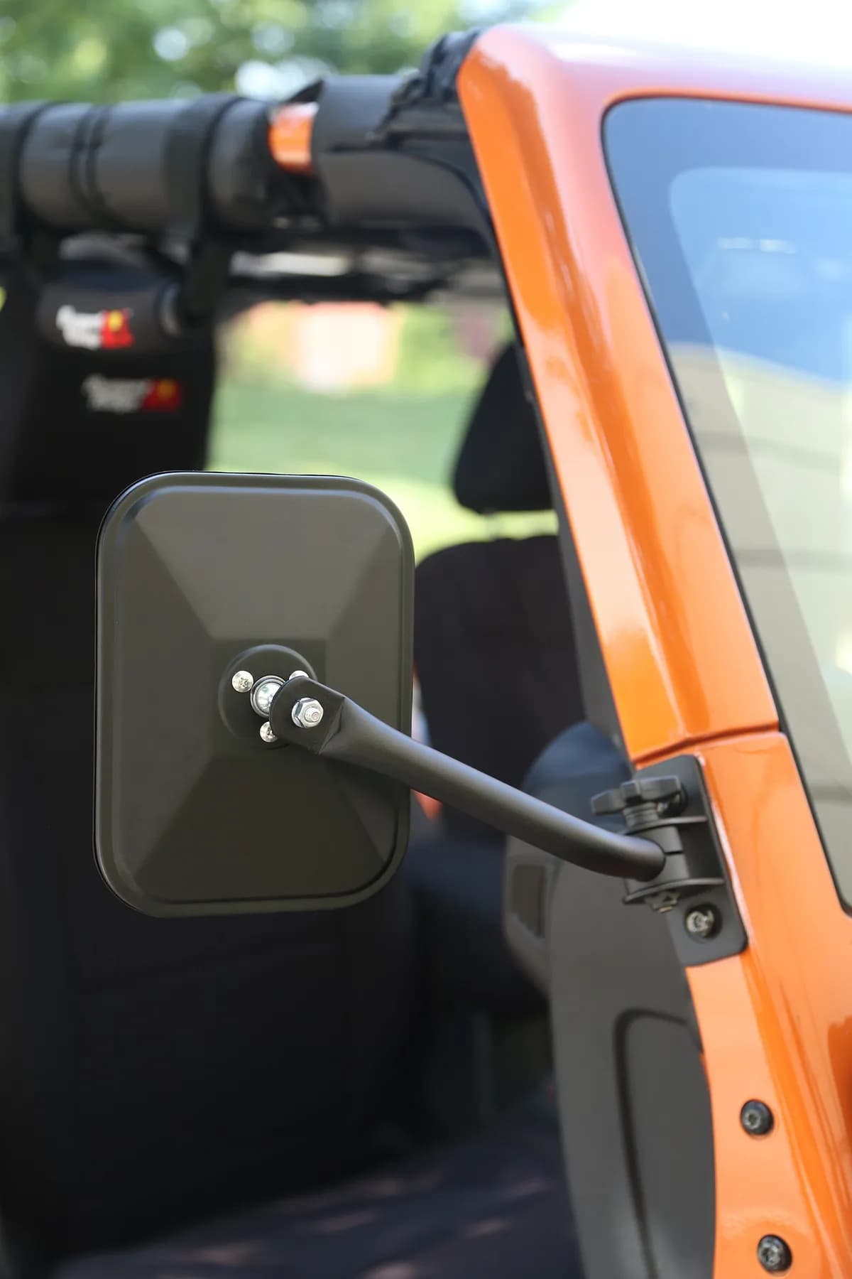 9715 Wrangler Quick Release Mirror Textured Black Rectangular