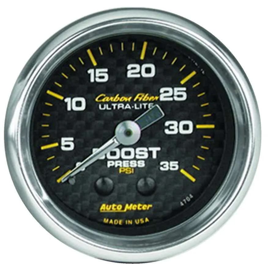 Gauge, Boost, 2 1/16", 35psi, Mechanical, Carbon Fiber