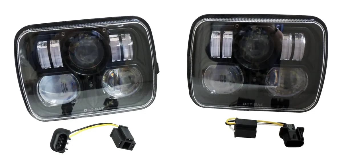 RT Off-Road LED Headlight Kit for 79-01 YJ Wrangler, XJ Cherokee, MJ Comanche, & SJ,J-Series