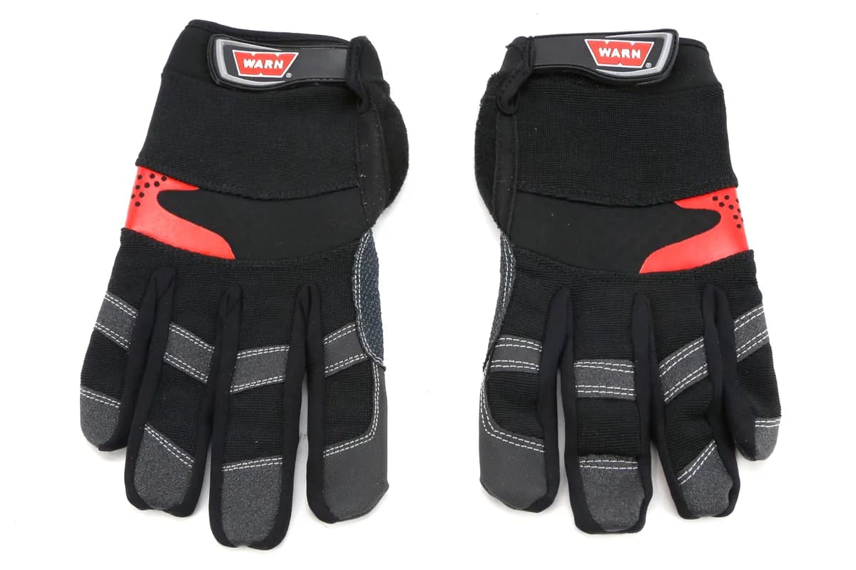 WARN - Synthetic Leather with Kevlar Reinforcement; Shock Absorbing Palm; Black; Size XL