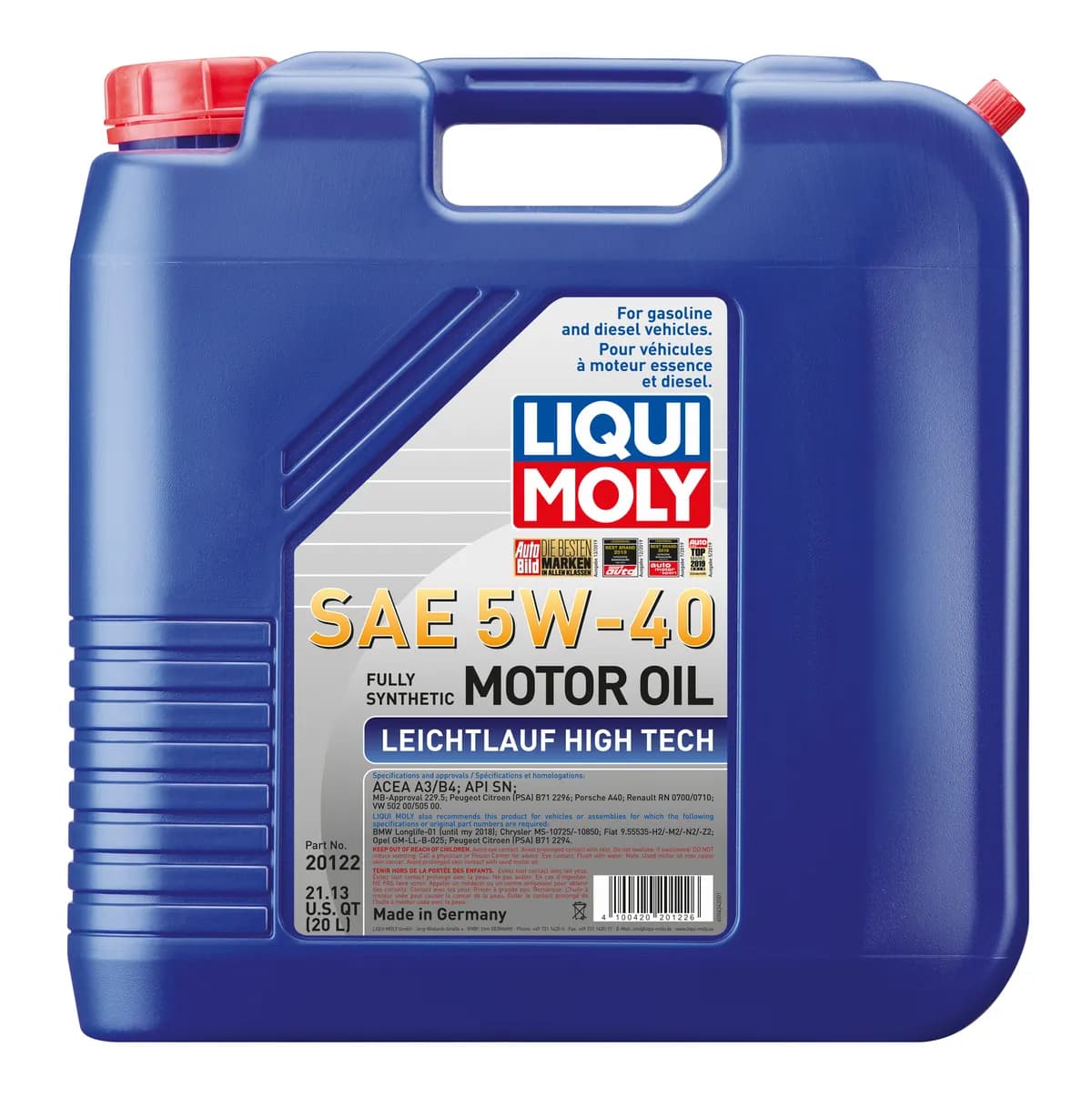 Liqui Moly 20122 Leichtlauf High Tech SAE 5w-40