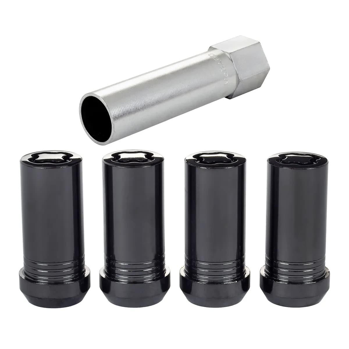 Wheel Lock Set 1/220 Nut Cone Seat Tuner 13/16 Hex 1.60 in Oal .796 in Dia b