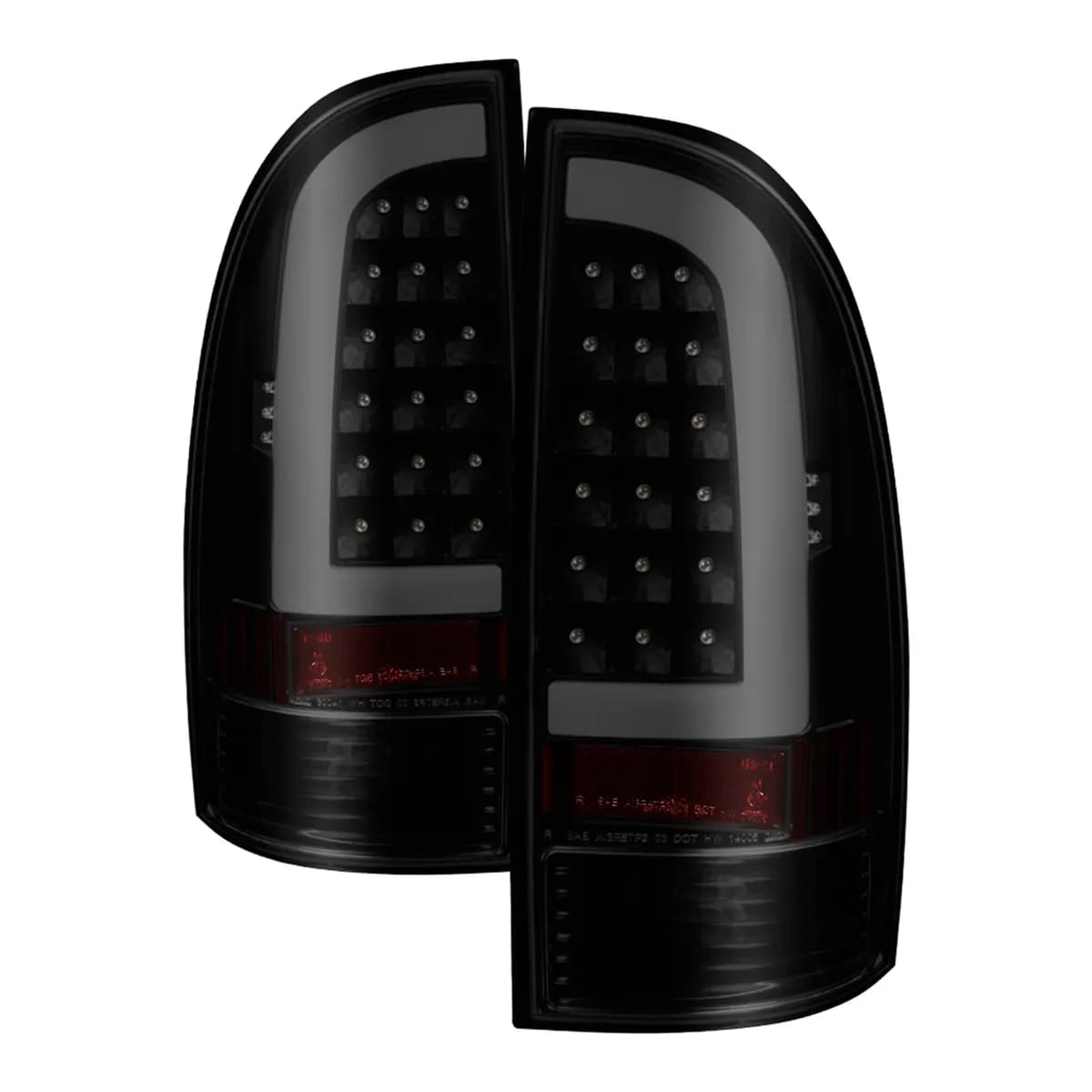 XTune Light Bar LED Tail Lights; Black Smoke; Not Compatible w/Factory Equipped LED Tail Lights;