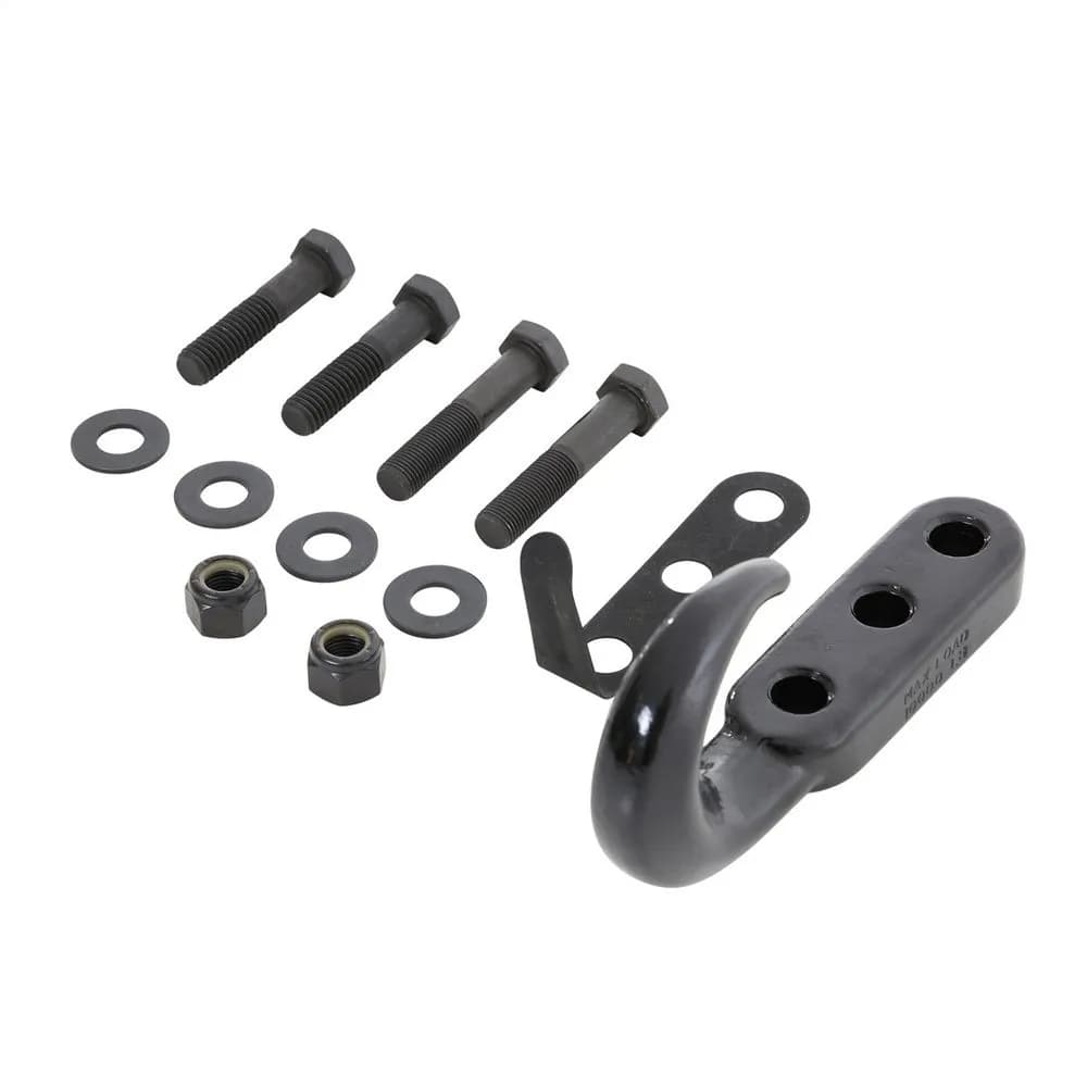 7606 CJ & Wrangler (Yj/Tj/Lj) Tow Hook Kit Black