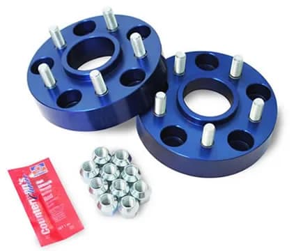 0718 Wrangler/0610 Commander 5 x 5in to 5 x 41/2in Blue Wheel Adapters(Pair)