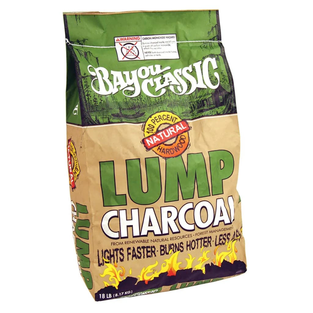 18lb Bayou Lump Charcoal 100% Natural Hardwood High Density