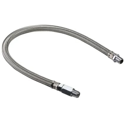 Leader Hose With Check Valve 3/8 Inch X 20 Inch Stainless Braided Bulldog Winch