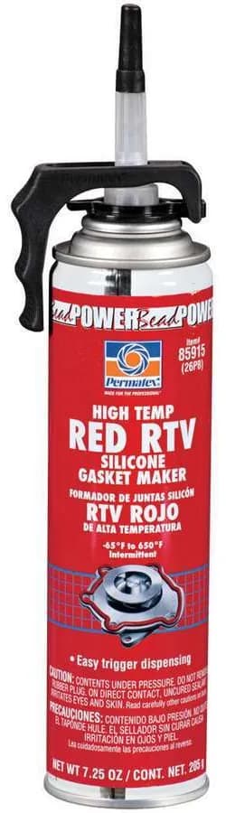 Powerbead Red RTV Silicone 7.25oz