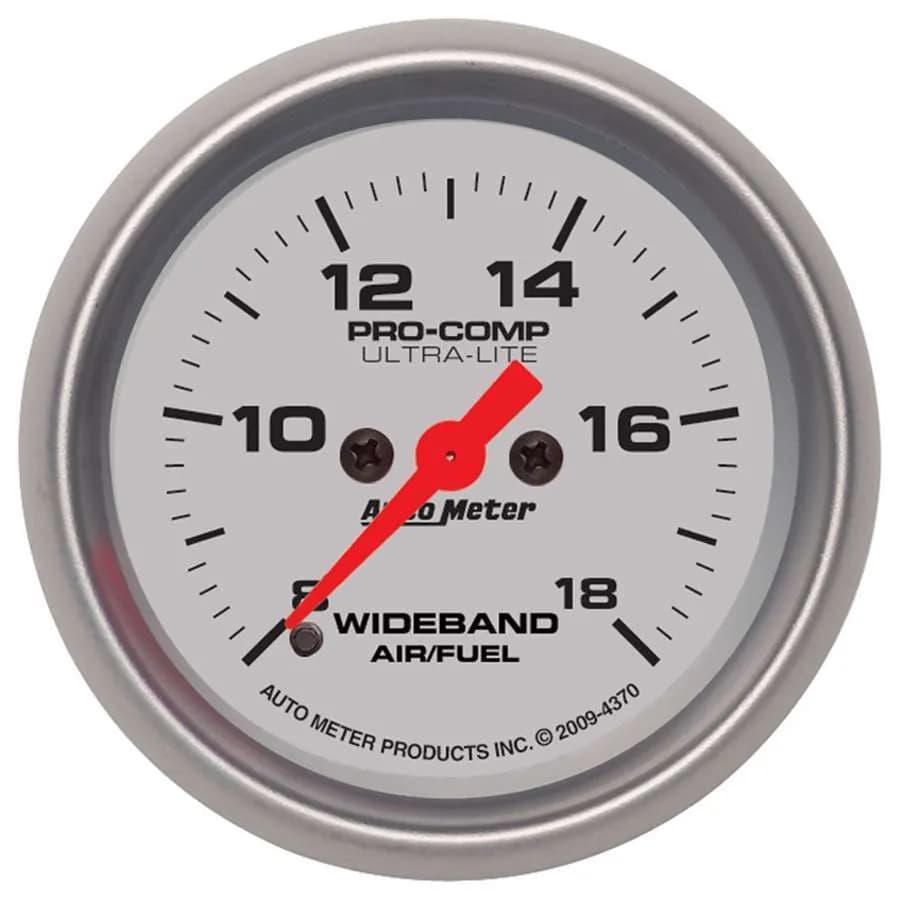 Gauge, Air/Fuel Ratio-Wideband, Analog, 2 1/16", 8:1-18:1, Stepper Motor, Ultra-Lite