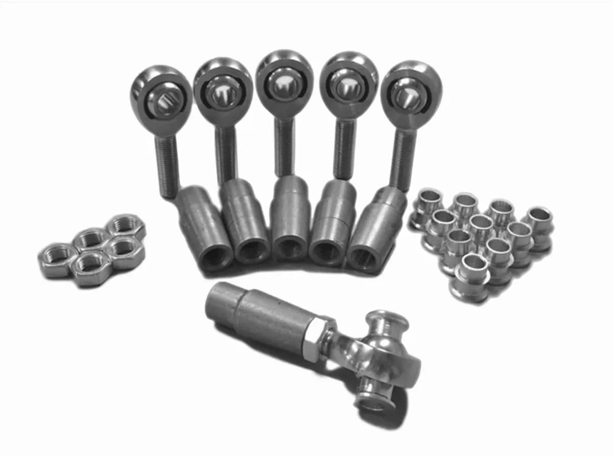 Steinjäger Heims, Nuts, Bungs, Inserts Rod End Kits M10 x 1.50 RH and LH Chrome Moly Housing, Nylon Race Fits 0.750 x 0.095 Tubing 6 Rod Ends