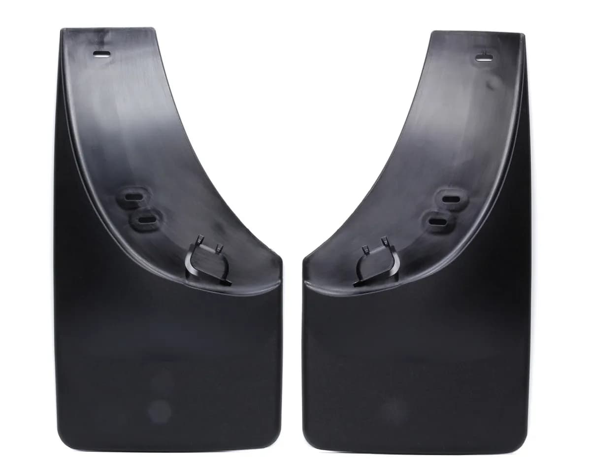 1999 - 2006 Chevrolet Silverado Black No Drill MudFlaps with Flares / 2001 - 2007 Chevrolet Silverado 1500/2500/3500 Black No Drill MudFlaps with Flares / 2007 Chevrolet Silverado Classic Black No Drill MudFlaps with Flares