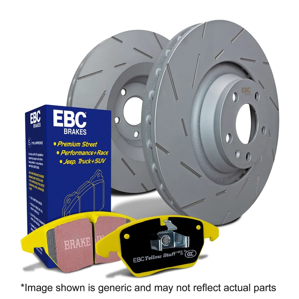 S9 Kits Yellowstuff and USR Rotors; Front; FMSI Pad No. D1640; Vented; 5 Bolt Holes; 330mm Dia.; 40mm Height; 28mm Thick;