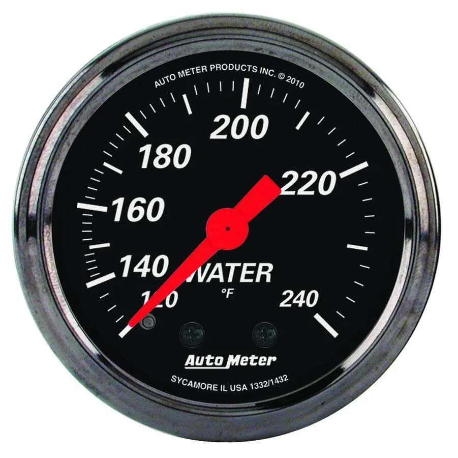 2-1/16 In. Water Temperature, 120-240 Fahrenheit, Designer Black