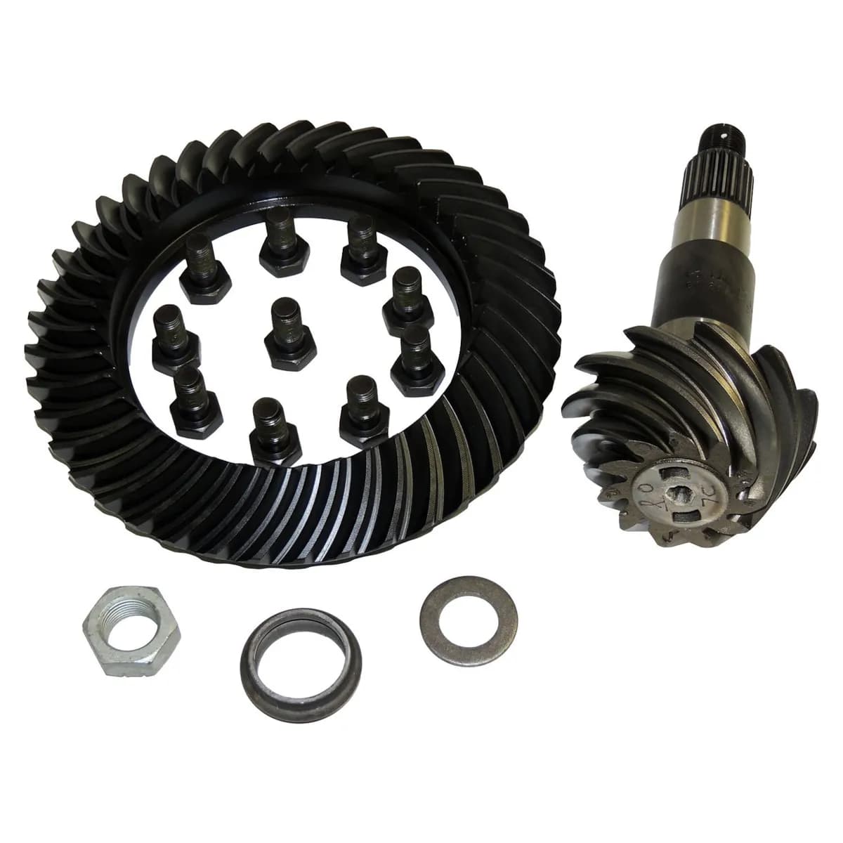 Differential Ring And Pinion; Rear; 3.73 Ratio; Incl. Ring And Pinion/Ring Gear Bolts/Crush Sleeve/Pinion Washer/Pinion Nut;