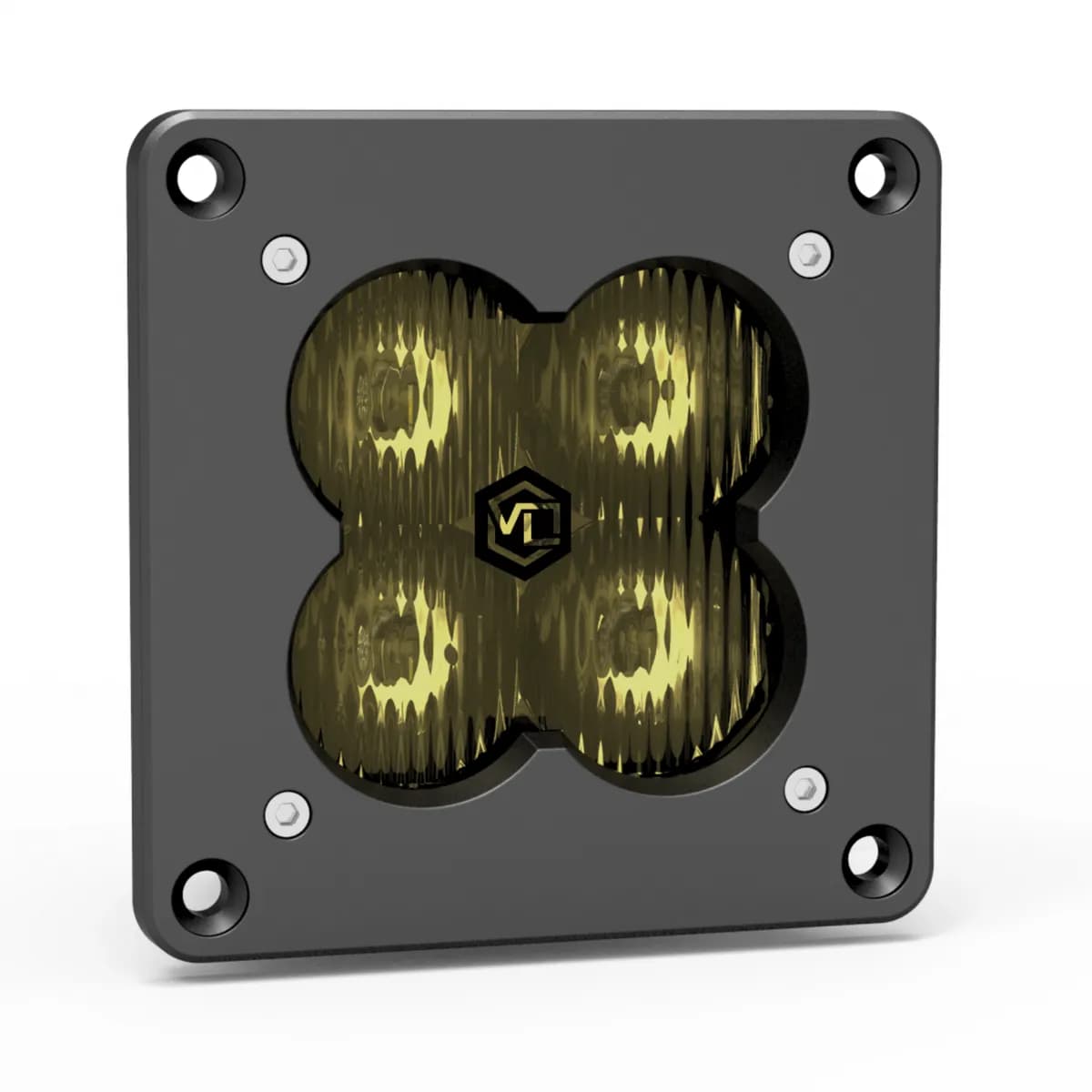 Fng 3 rr SAE 3 Inch Backlit Driving Light Pods Yellow Flush Mount Dot/Sae Pair Vivid Lumen