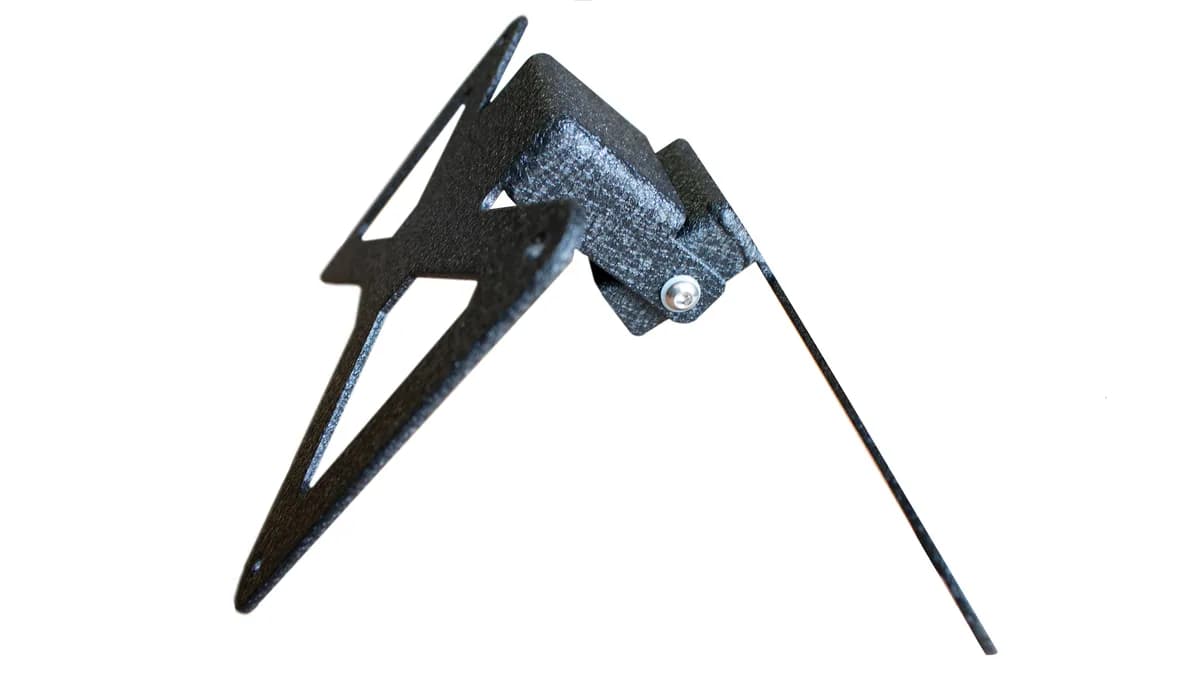 Jeep JL Hawse Fairlead License Plate Mount For 18-Pres Wrangler JL Black Aluminum Fishbone Offroad