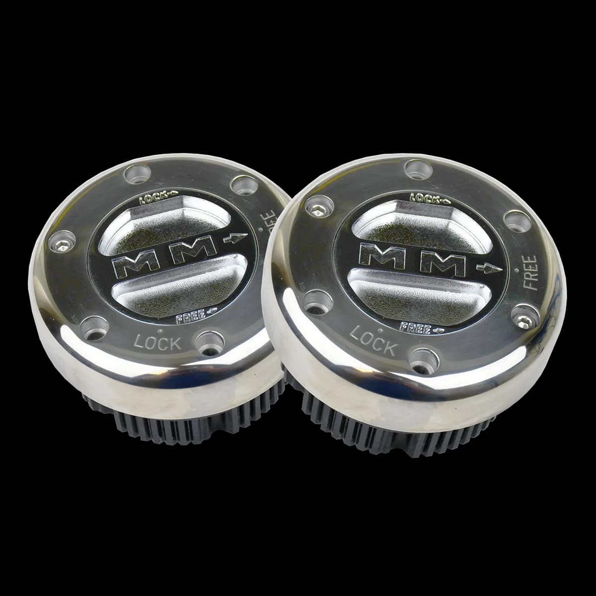 Manual Locking Hub 35 Spline Dana 70 Hub Internal Mount/Bolts Axle O.D. Of 1.500 Stainless Steel Pair Supreme Mile Marker