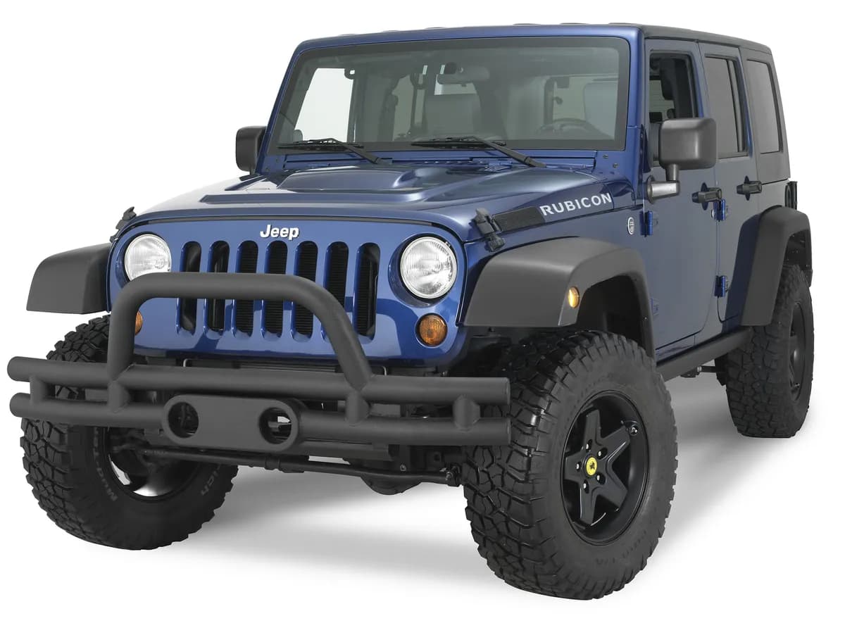 0724 Jeep Wrangler Jk/Jl /2023 Gladiator Double Tube Bumper Textured Black