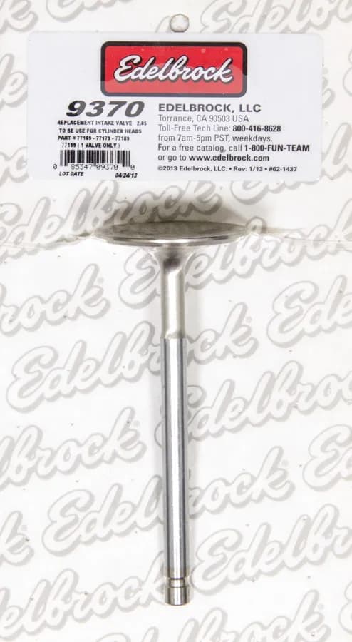 Edelbrock 9370 Intake Valve for 77169, 77179, 77189, 77199 & 77359 Heads