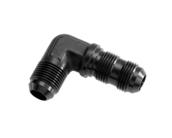 12 90 Degree Male An/Jic Bulkhead Adapter Black