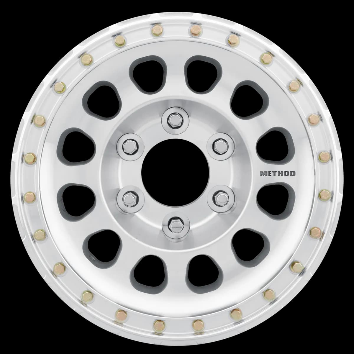 Aluminum Wheels 17x9 Beadlock MR103 Bolt Pattern 6 On 165.1 Offset -12 Lip Size 2.76 Raw Machined Method