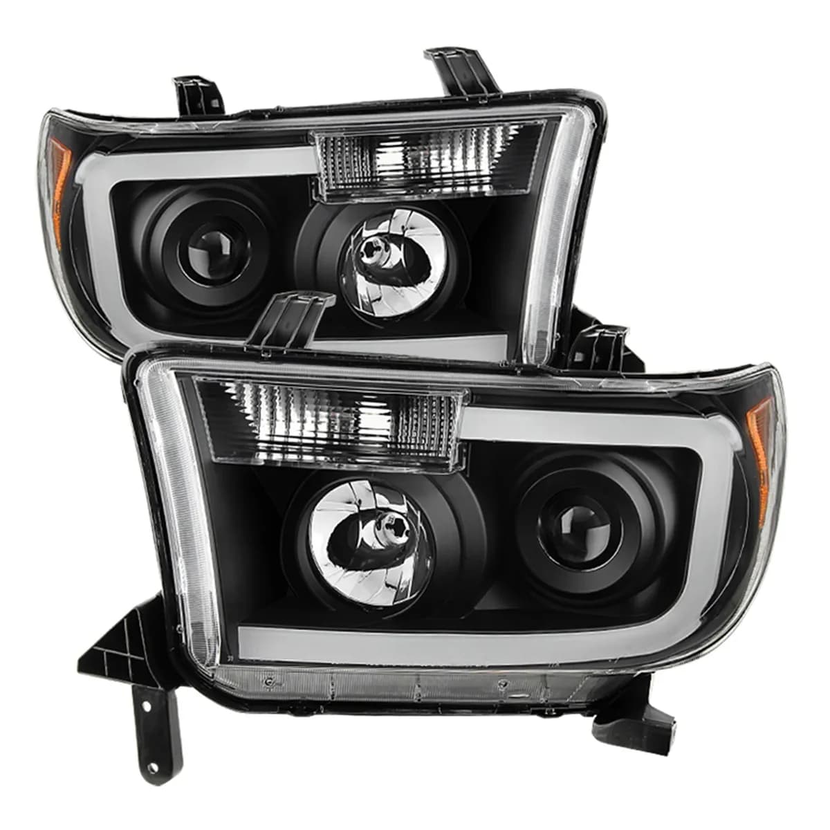 0713 Tundra/0813 Sequioa LED Light Bar Projector Headlightsblack Drive/Pass