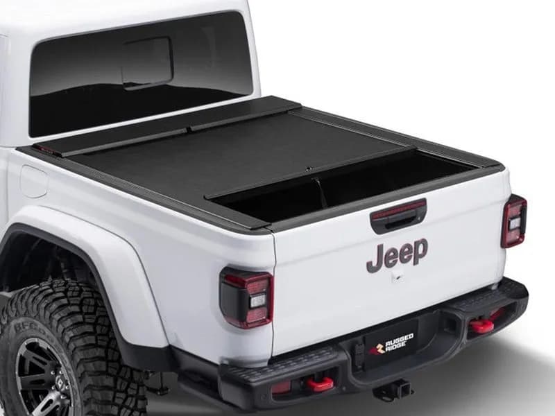 Armis Retractable Locking Bed Covr W/Trail Rails; 20 Jeep Gladiator Jt