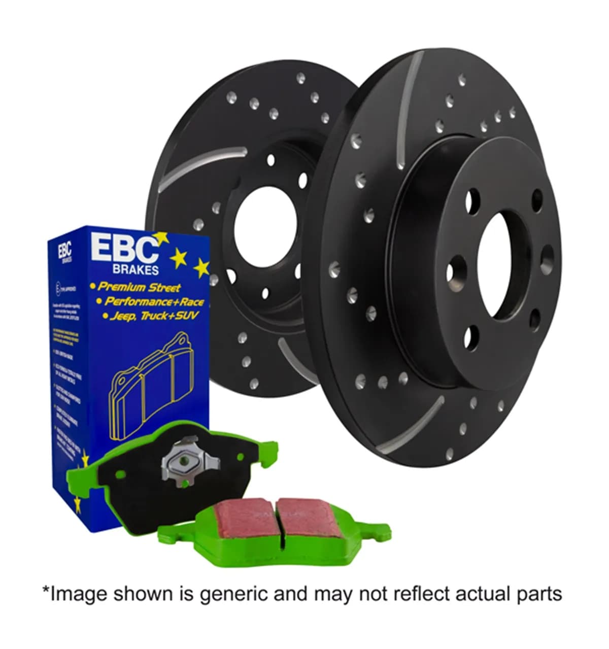S10 Kits Greenstuff 2000 and GD Rotors; Front; FMSI Pad No. D1618; Vented; 4 Bolt Holes; 284mm Dia.; 44mm Height; 22mm Thick; 59mm Center Hole Dia.;