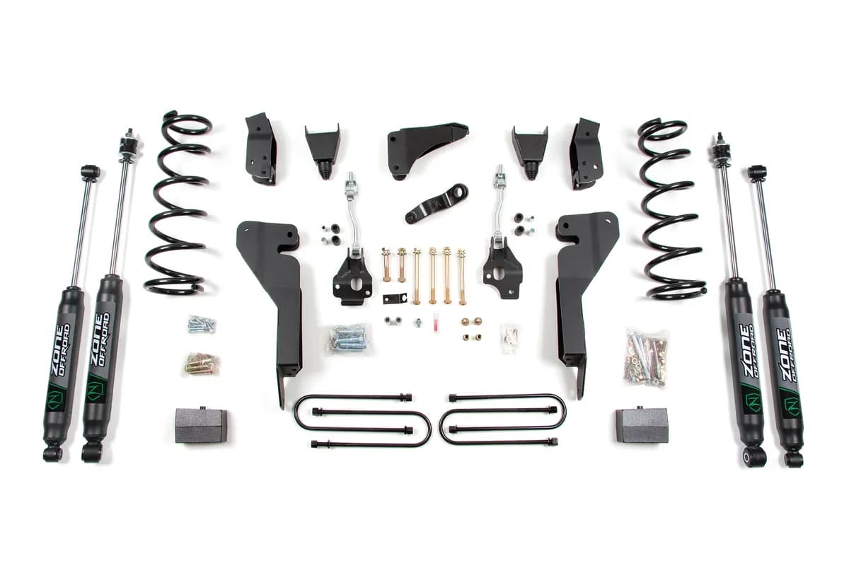 08 Dodge RAM 2500 6 Inch Lift Kit With 4 Inch Axle Diesel With Nitro Shocks Zone Offroad