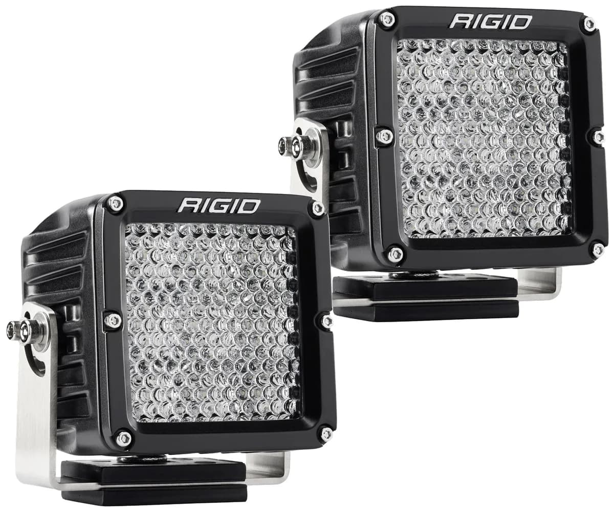 Rigid D-Xl Pro LED Light, Flood Diffused, Surface Mount, Black Housing, Pair
