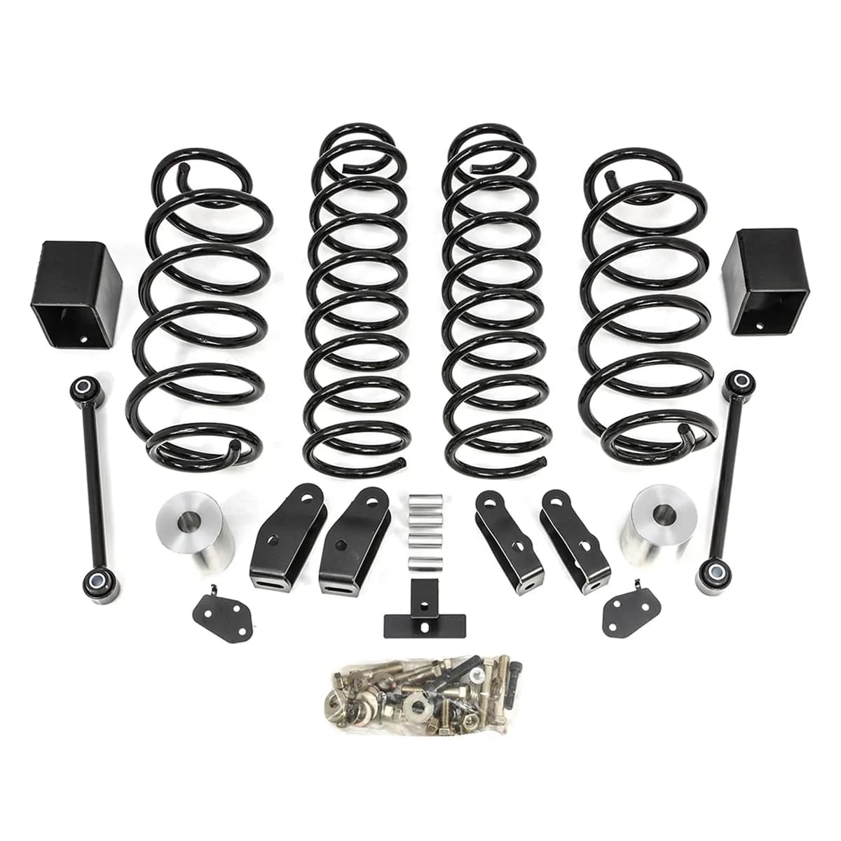 18c Jeep Wrangler 2.5in Coil Spring Lift Kit(Black Spring W/Shock Extensions)