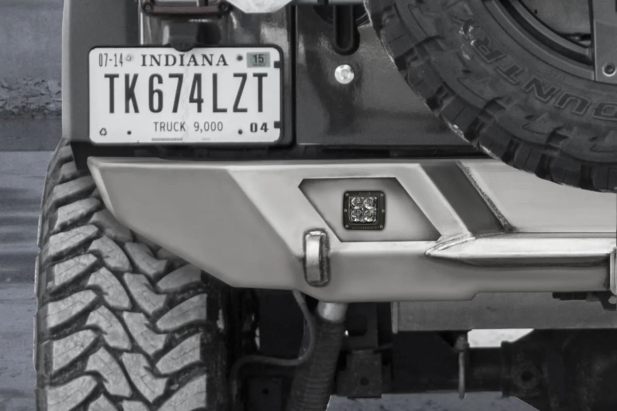 LOD Destroyer Rear Light Bezel Options, Rigid D-Series Dually Lights Black Powder Coated - JL