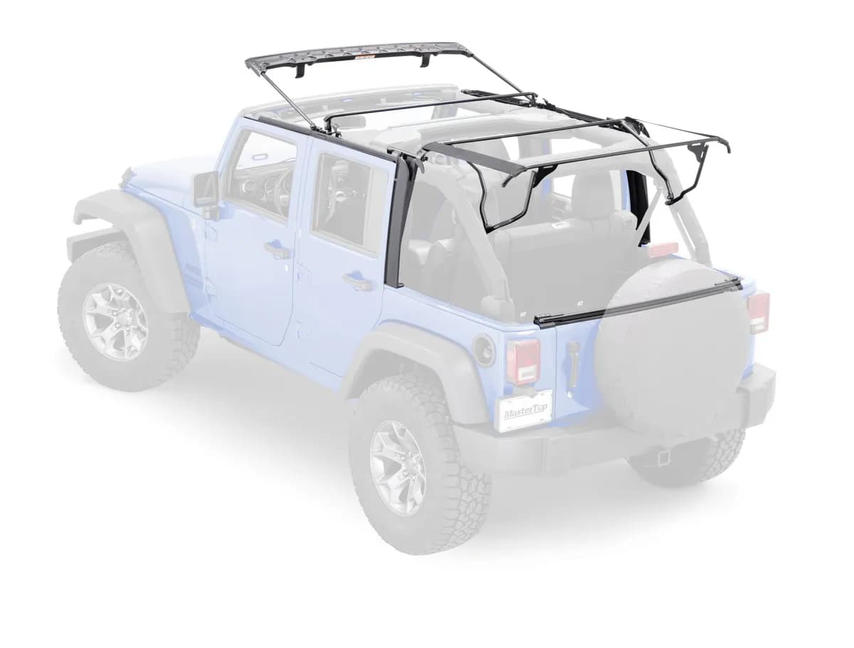 Complete Soft Top Hardware Kit Easy install Design For 2007-2018 Jeep Wrangler 4 Door JKU MasterTop