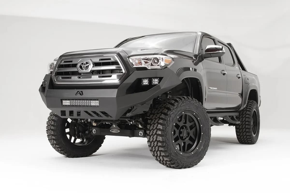 Vengeance Front Bumper; 2 Stage Black Powder Coated; No Guard;