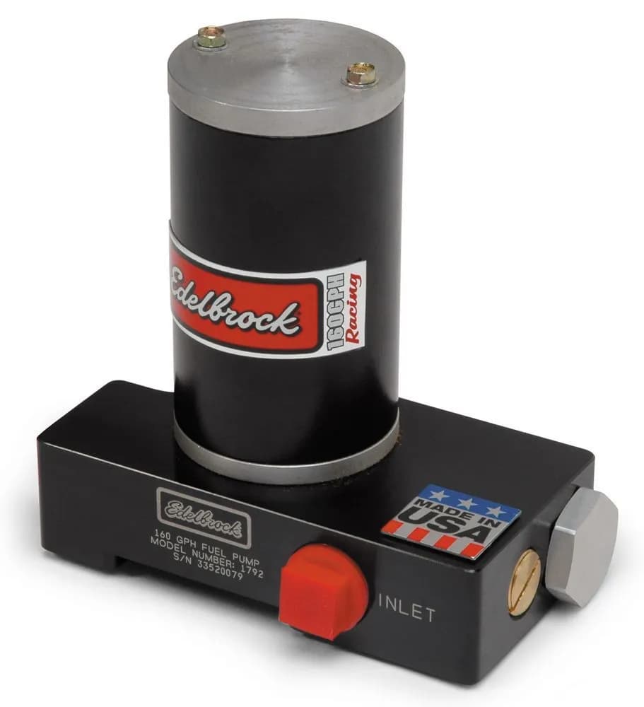 Edelbrock 1792 Quiet-Floââ€žÂ¢ In-Line Black Electric Fuel Pump - 160 GPH