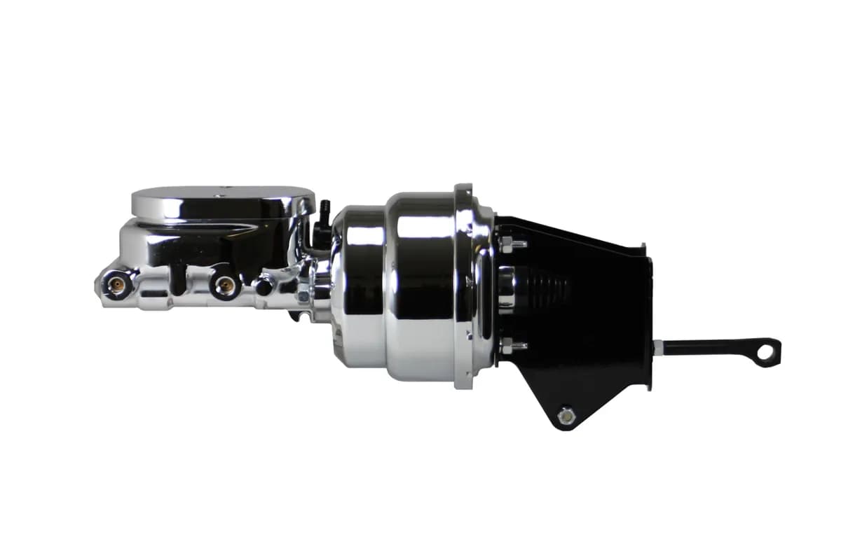 LEED Brakes 7 inch dual power booster, 1 inch bore master (Chrome)