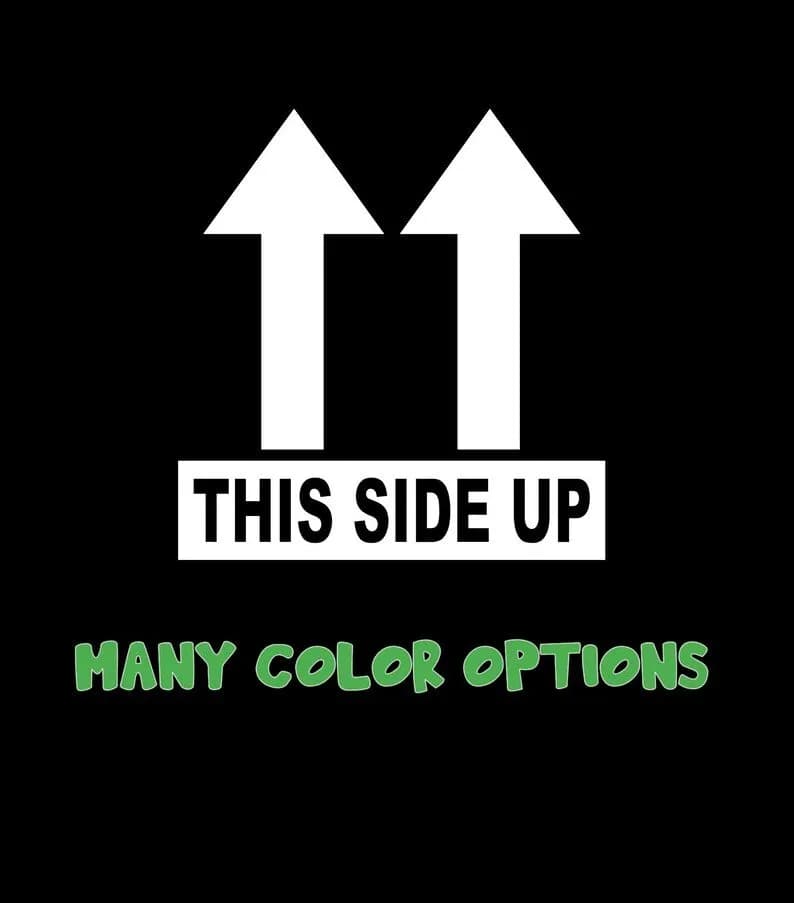 Hect Creations This Side Up Decal - 3" x 3.17" Universal Jeep Decal