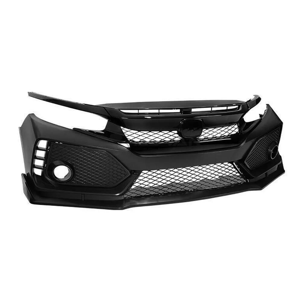 American Modified Amhmaa01119 Type r Style Conversion Front Bumper w/ Grille, Matte Black