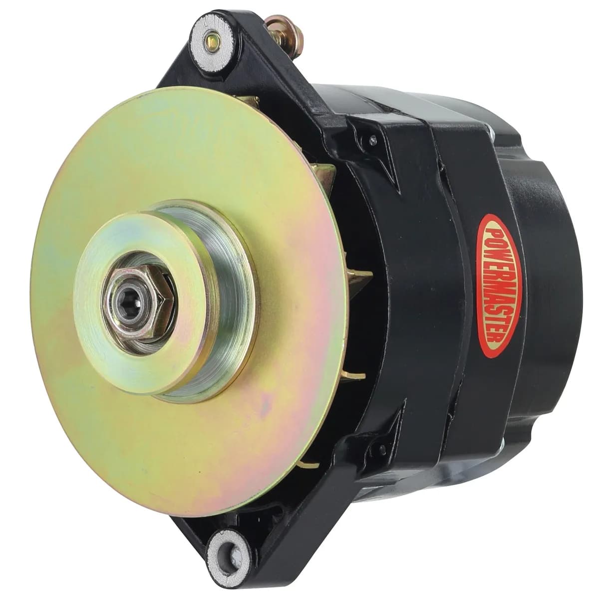 Alternator; Jeep Upgrade; 1 in. Spool Motorola Replacement; 150 Amp; 100 Idle; 1 Groove V Type Pulley And Baffle; 1 Wire; Black;