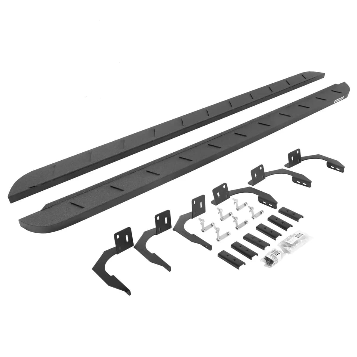 Go Rhino 63410687ST - RB10 Slim Line Running Boards With Mounting Brackets - Protective Bedliner Coating