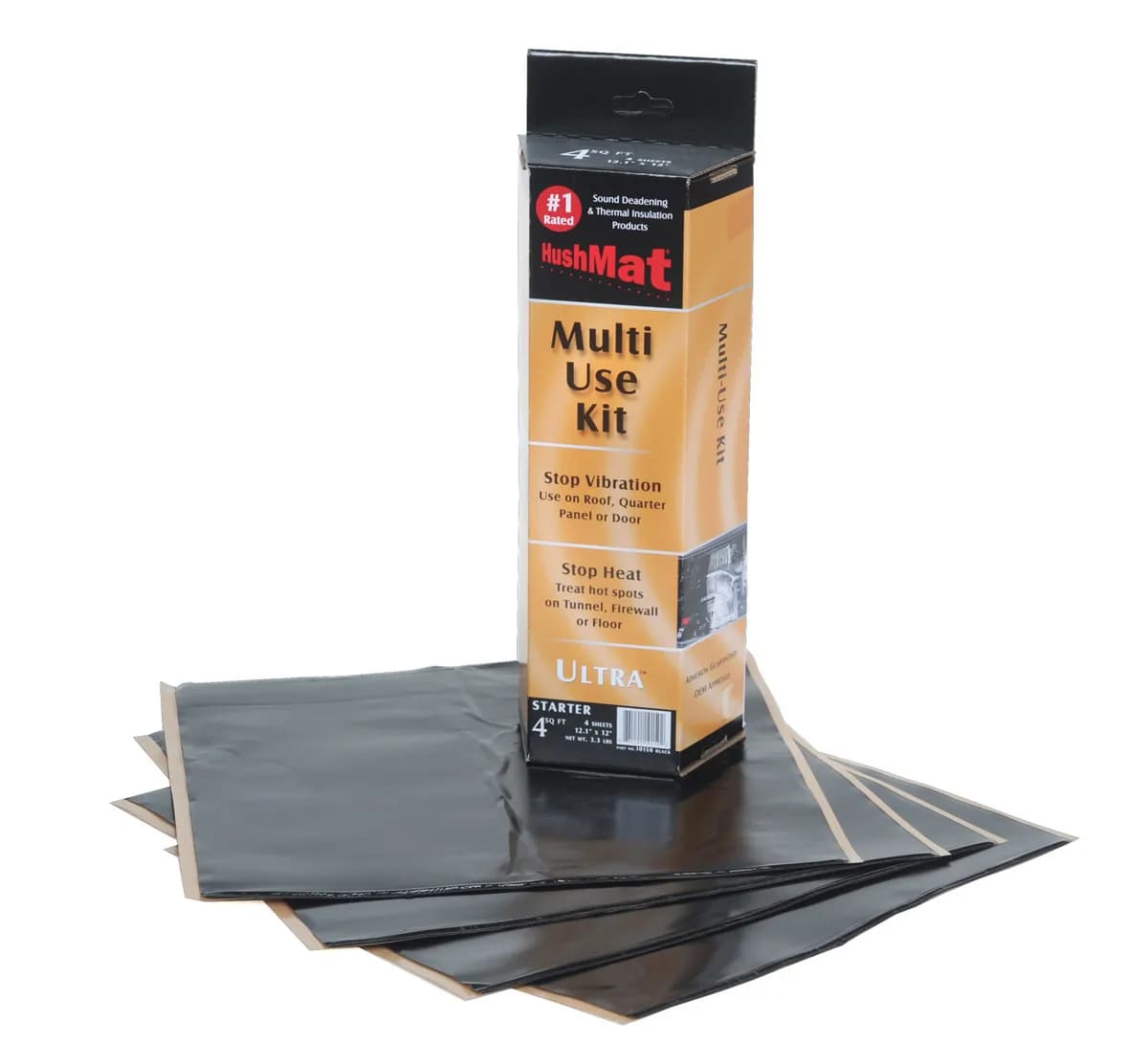 Multi Use Kit w/ 4 Black Sheets of 12x11in Ultra 3.7 sq ft
