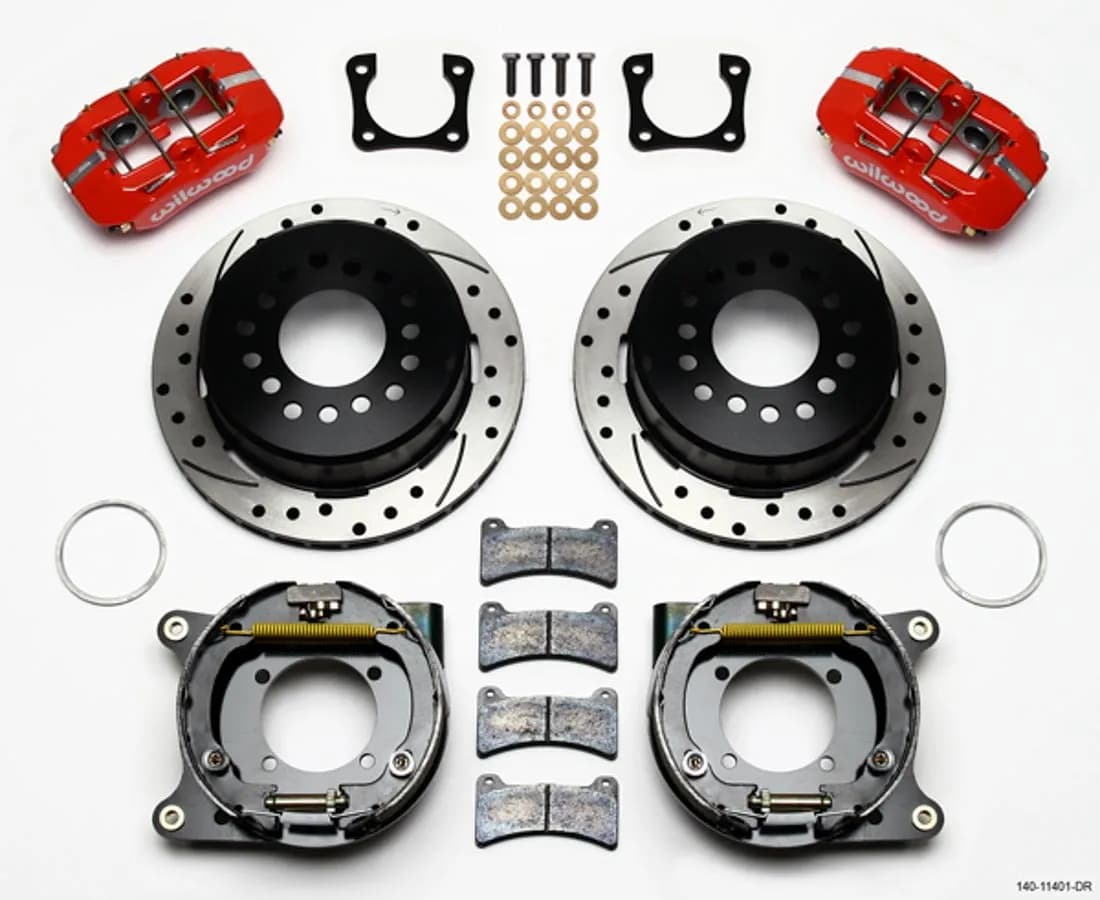 1964 - 1974 Buick, Chevrolet, Oldsmobile, Pontiac Forged Dynapro Low-Profile Rear Parking Brake Kit - 140-11401