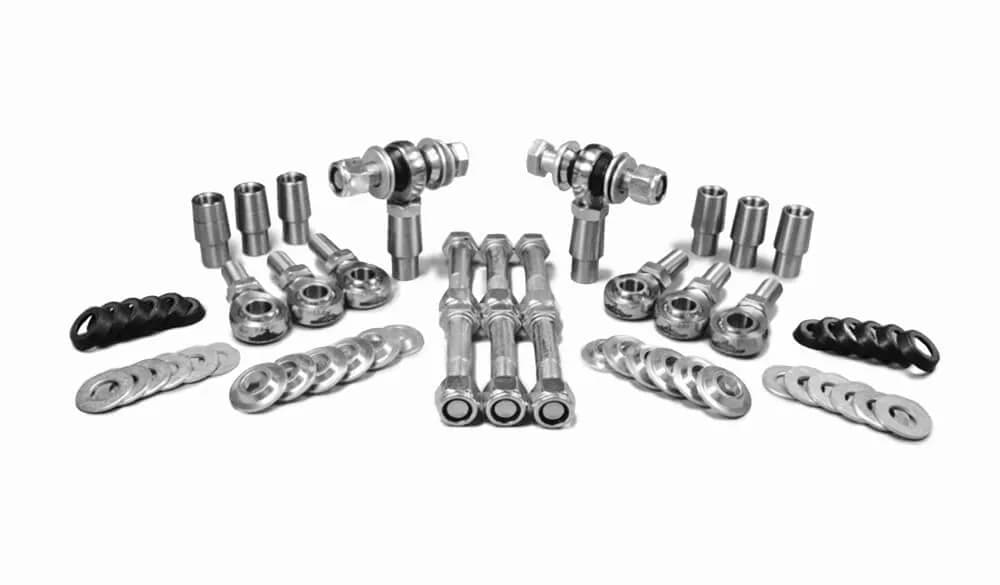 Steinjäger Heims, Nuts, Bungs, Spacers and Seals Rod End Kits 3/4-16 RH and LH Chrome Moly Housing, Nylon Race Fits 1.500 x 0.250 Tubing 8 Rod Ends