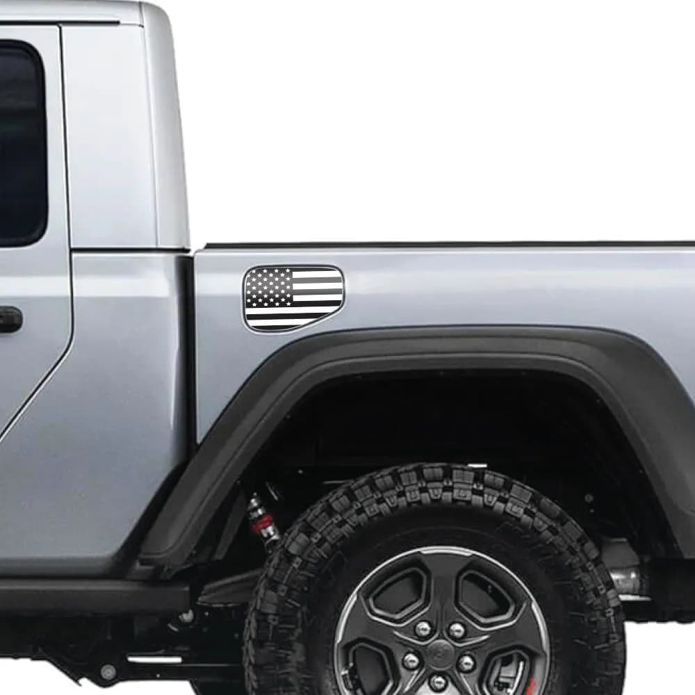 Black & White Flag Gas Cap Decal for JT or Gladiator