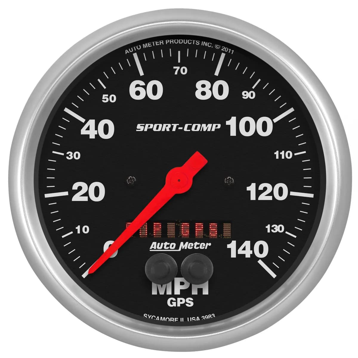 Gauge, Speedometer, 5", 140mph, GPS, Sport-Comp